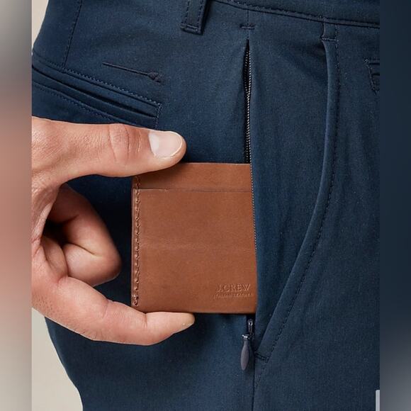 Mens J Crew 484 Slim-fit tech pant Navy blue Size 31 - Picture 2 of 11